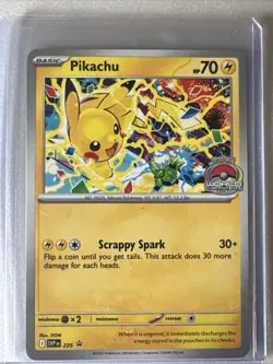 Pikachu Promo 2025 World Championships SVP EN 225 Pokemon Card Worlds - Image 3