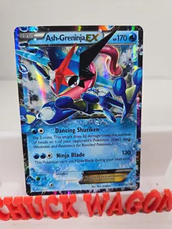 Ash-Greninja EX XY133 Black Star Promo Holo Card Nintendo Pokemon Card HP - Image 1