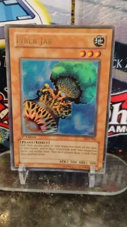 FIBER JAR 1st Edition YU-GI-OH Holo Foil Trading Card LOD-056 - Image 1