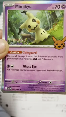 Mimikyu 097/193 Trick or Trade 2023 Holo Pokemon Card - Image 2