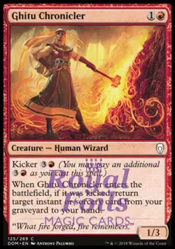 Ghitu Chronicler 4x FOIL DOM MTG Dominaria Common MINT red - Image 1