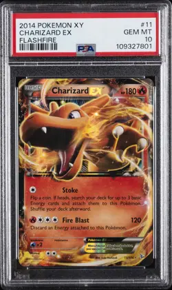 2014 POKEMON XY FLASHFIRE #11 CHARIZARD EX PSA 10 - Image 1