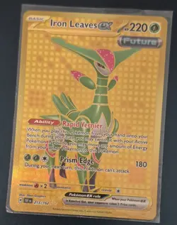 Pokemon TCG 2024 Iron Leaves ex 213/162 Sv05: Temporal Forces Holo NM - Image 1