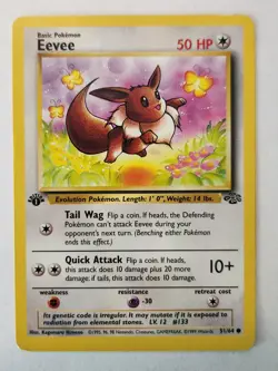 1999 Pokemon Jungle 1st Edition Eevee #51 - Image 1