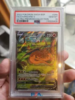 PSA 10 Charizard V #260 SWSH260 Full Art Promo Pokemon UPC Ultra Premium Coll. - Image 1