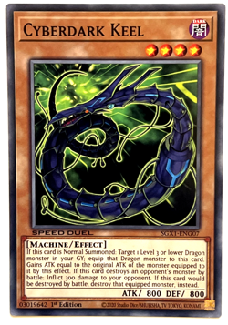 YuGiOh! - Cyberdark Keel - SGX1-ENG07 - Speed Duel - 1st Edition - Common - Image 1