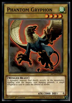 Phantom Gryphon MP16-EN001 1st Edition YuGiOh NM - Image 1