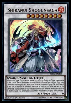 Shiranui Shogunsaga MP16-EN212 1st Edition Ultra Rare YuGiOh NM - Image 1