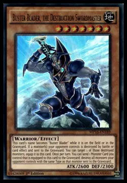Buster Blader, the Destruction Swordmaster MP6-EN189 1st Edition UR YuGiOh NM - Image 1