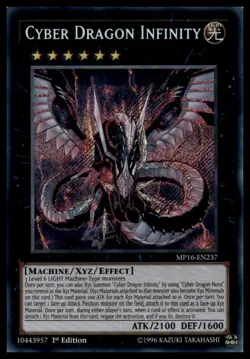 Cyber Dragon Infinity MP16-EN237 1st Edition Secret Rare YuGiOh NM - Image 1