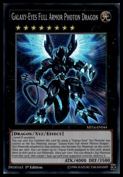 Galaxy-Eyes Full Armor Photon Dragon MP16-EN044 1st Ed Super Rare YuGiOh NM - Image 1