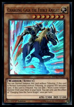 Charging Gaia the Fierce Knight MP16-EN120 1st Edition Ultra Rare YuGiOh NM - Image 1