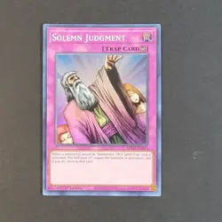 Yugioh TCG - 1x Solemn Judgement - MAZE-EN063 - NM/LP - 1st Super Rare - 2023 - Image 2