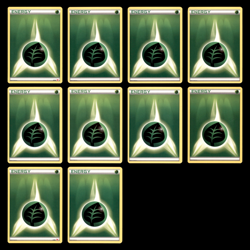 10x Grass Energy Lot NNO Black White Energy (2011 Unnumbered) Pokemon Cards Set - Image 1
