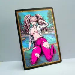 ENOSHIMA JUNKO Waifu Anime Card LIMITED 1/1 Custom TCG Holo T11230 - Image 2