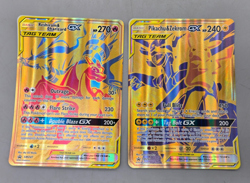 Pokemon Tag Team Reshiram Charizard SM247 & Pikachu Zekrom SM248 GX Jumbo Cards - Image 1