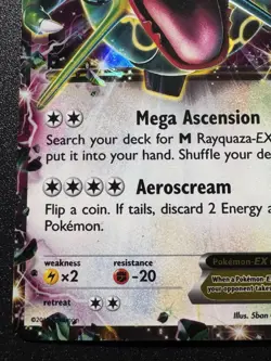Rayquaza EX Promo XY66 Pokemon Card Holo Foil Rare LP - Image 5
