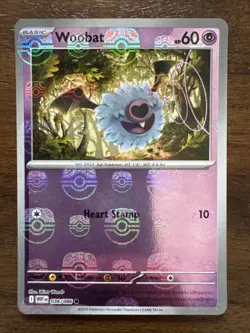 Woobat #036/086 (Master Ball Foil) - S&V White Flare Holo - Pokemon TCG Card NM - Image 1