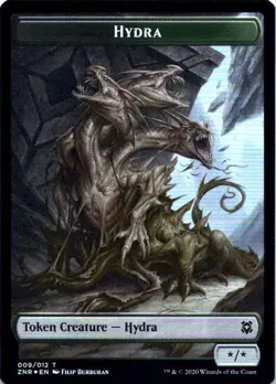 MTG Cat Beast - Hydra Double-sided Token | NM Foil | Zendikar Rising {ZNR} - Image 3