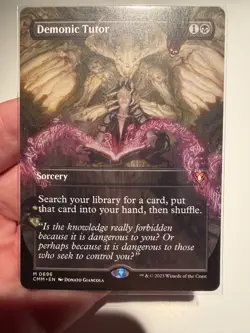 Demonic Tutor (Borderless) Commander Masters MTG - Image 1