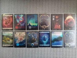 mtg Full Art Land Lot X12 NM/M Foil from various sets Unplayed - Image 1