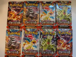 Pokemon TCG Scarlet & Violet Obsidian Flames Lot Of 8 Booster Packs - Image 1