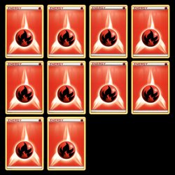10x Fire Energy Lot NNO HeartGold SoulSilver HS Energy (2010 Unnumbered) Pokemon - Image 1