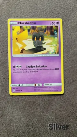 Pokemon TCG Sun & Moon Cosmic Eclipse Marshadow 103/236 NH RARE - Pikachu cameo - Image 3