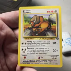 Pokemon TCG Tauros Jungle 47/64 Regular Unlimited Uncommon - Image 1