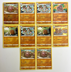 Pokemon Tcg Lot of 10 Diglett, Dugtrio Reverse Holo Common basic - Image 1