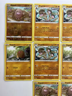 Pokemon Tcg Lot of 10 Diglett, Dugtrio Reverse Holo Common basic - Image 2