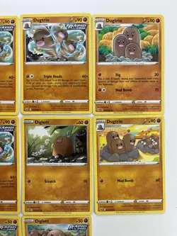 Pokemon Tcg Lot of 10 Diglett, Dugtrio Reverse Holo Common basic - Image 3