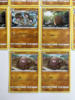 Pokemon Tcg Lot of 10 Diglett, Dugtrio Reverse Holo Common basic - Image 4