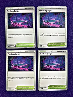 x4 Perilous Jungle 156/162 Temporal Forces Pokemon TCG Playset NM/M - Image 1
