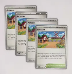 x4 Artazon 076/091 - Paldean Fates Pokemon TCG Playset NM/M - Image 1