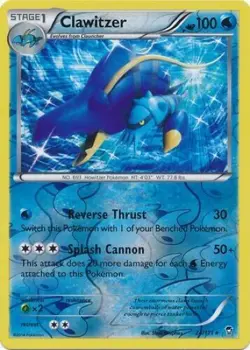 Clawitzer 24/111 Furious Fists Reverse Holo Rare Light Play Pokemon DNA GAMES - Image 1