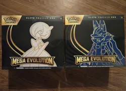 Set Of 2 Pokemon Mega Evolution Elite Trainer Boxes Lucario And Gardevoir ETBs - Image 1