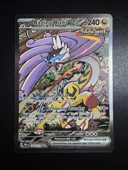 Pokemon Prismatic Evolutions Raging Bolt Ex SIR 166/131 MINT Fresh - NM - Image 1