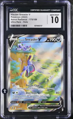Pokemon Astral Radiance 175/189 Sneasler V Alt Art Ultra Rare CGC 10 GEM MINT - Image 2