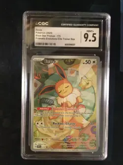 2025 POKEMON SVP EN-SV BLACK STAR PROMO #173 EEVEE PSA 9.5 - Image 1