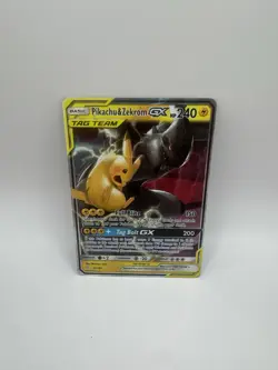 Pikachu & Zekrom GX - 33/181 - Pokemon Team Up Sun & Moon Ultra Rare Card NM - Image 1