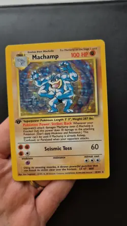 Machamp Holo 1st Edition Base Set 8/102 1999 - 2000 Pokemon Card - Image 2