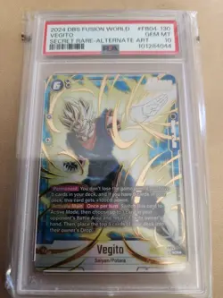 DBS Card Game Fusion World FB04-130 VEGITO SECRET RARE-ALTERNATE ART - PSA 10 - Image 1