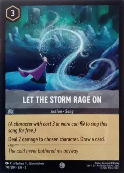199/204 LET THE STORM RAGE ON RISE OF FLOODBORN COMMON DISNEY LORCANA CARD - Image 1