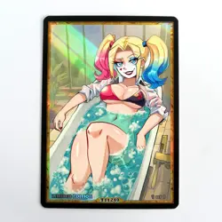 HARLEY QUINN Waifu Anime Card LIMITED 1/1 Custom TCG Holo T11240 - Image 1