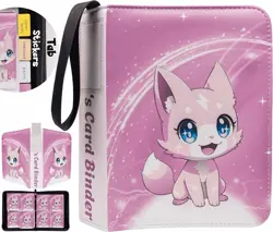 Trading Card Binder 440 Pocket Book Holder Baseball Card Case NEW Pink Kitty Cat - Image 1