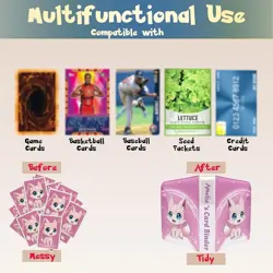 Trading Card Binder 440 Pocket Book Holder Baseball Card Case NEW Pink Kitty Cat - Image 3