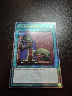 Yu-Gi-Oh Upstart Goblin 1st Edition Quarter Century Secret Rare Card RA03-EN096 - Image 2