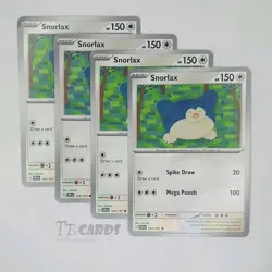 Snorlax 144/191 x4 - 4x Playset Pokemon S&V Surging Sparks - 4 Card Set - Image 1