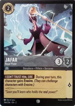 184/204 JAFAR ROYAL VIZIER RISE OF FLOODBORN COMMON DISNEY LORCANA CARD - Image 1